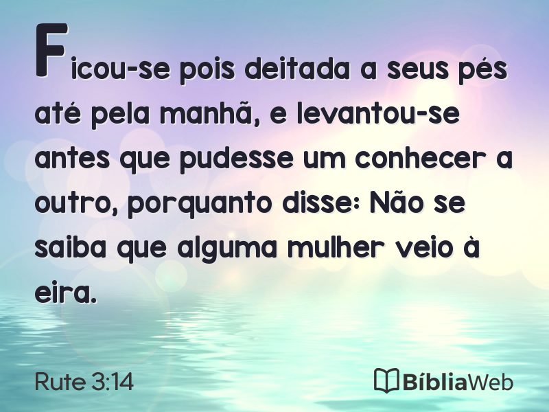 Rute 3:14 em imagem para compartilhar