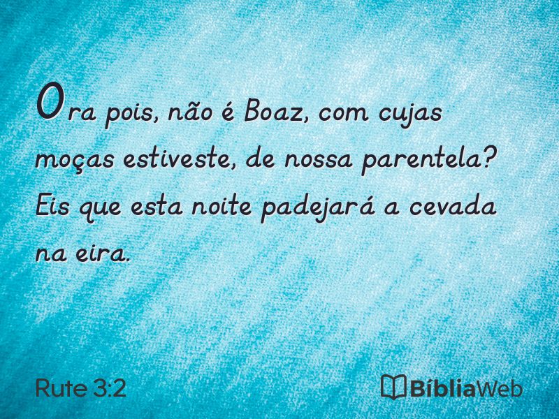 Rute 3:2 em imagem para compartilhar