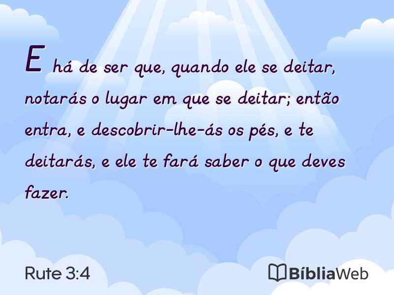 Rute 3:4 em imagem para compartilhar