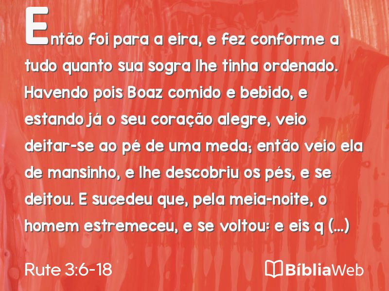 Rute 3:6-18 em imagem para compartilhar