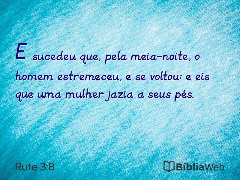Rute 3:8 em imagem para compartilhar