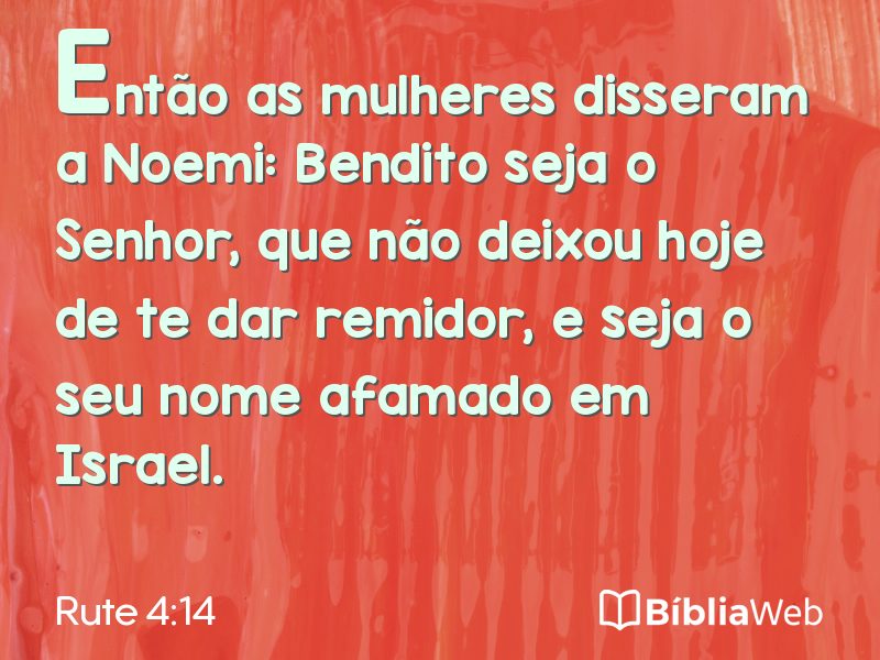 Rute 4:14 em imagem para compartilhar