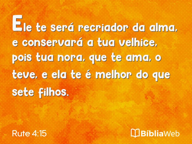 Rute 4:15 em imagem para compartilhar