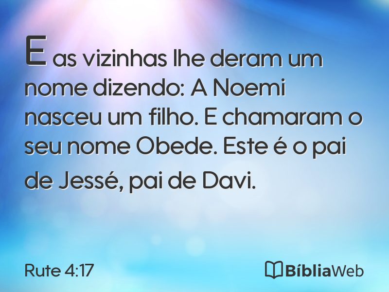 Rute 4:17 em imagem para compartilhar