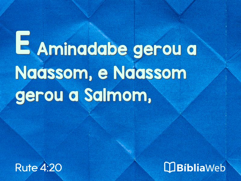 Rute 4:20 em imagem para compartilhar