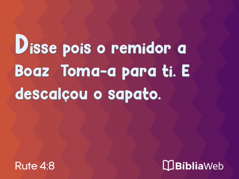 Rute 4:8 em imagem para compartilhar