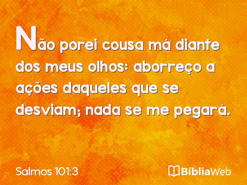 Salmos 101:3 em imagem para compartilhar