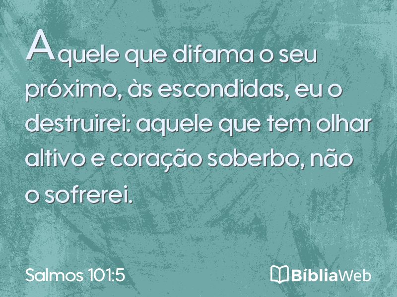 Salmos 101:5 em imagem para compartilhar