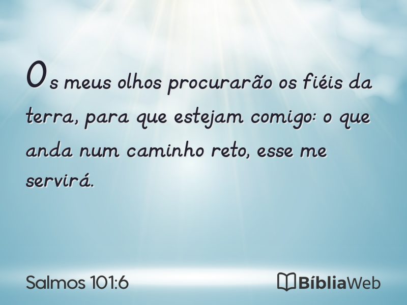 Salmos 101:6 em imagem para compartilhar