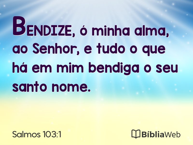 Salmos 103:1 em imagem para compartilhar