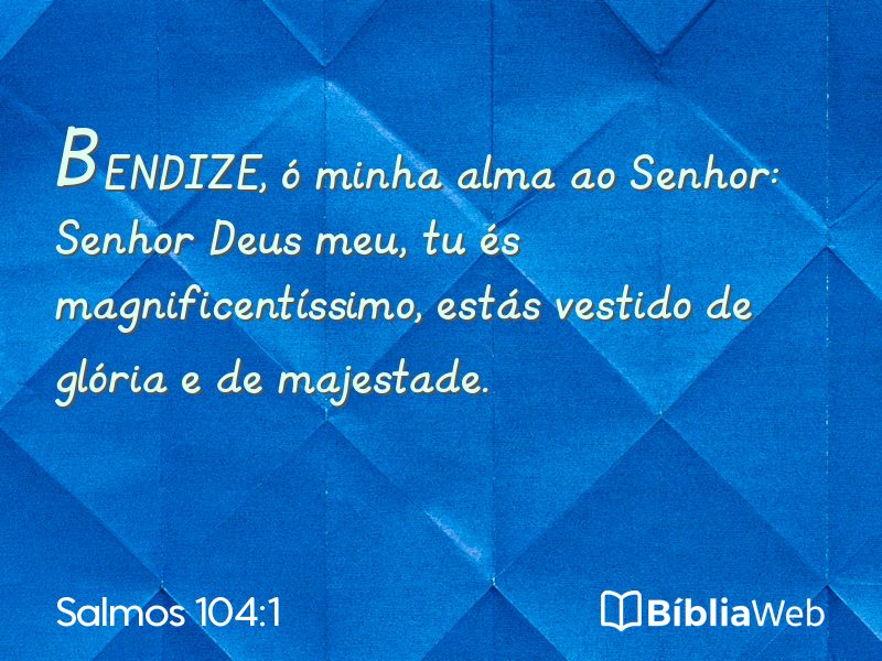 Salmos 104:1 em imagem para compartilhar