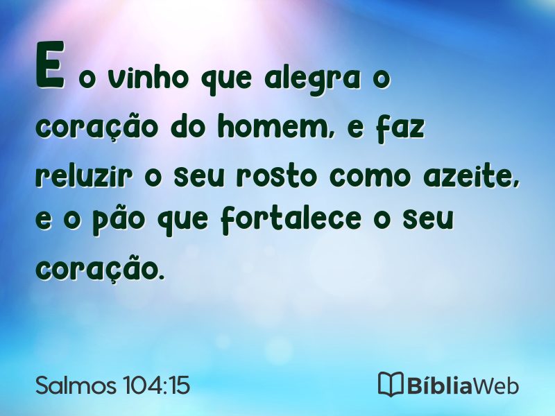 Salmos 104:15 em imagem para compartilhar