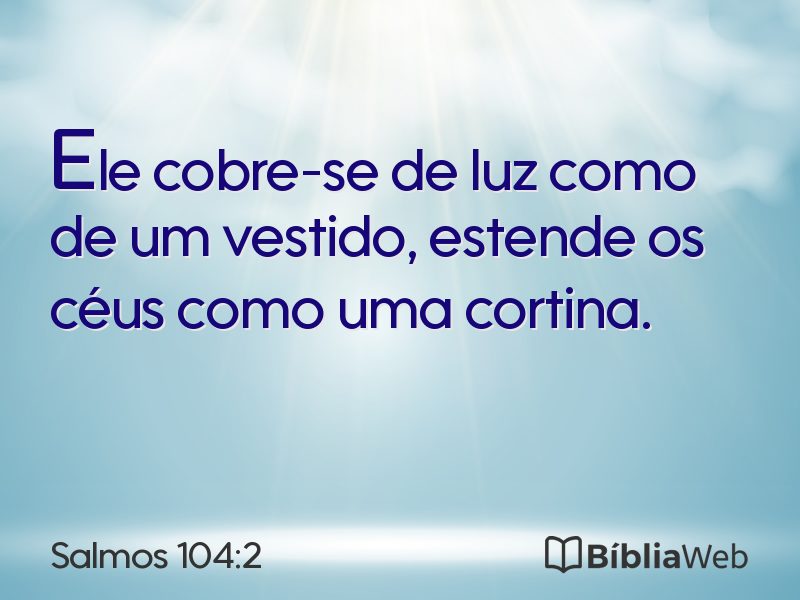 Salmos 104:2 em imagem para compartilhar