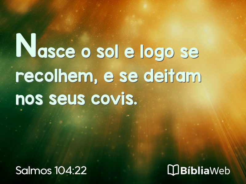 Salmos 104:22 em imagem para compartilhar