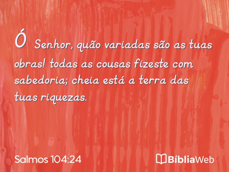 Salmos 104:24 em imagem para compartilhar
