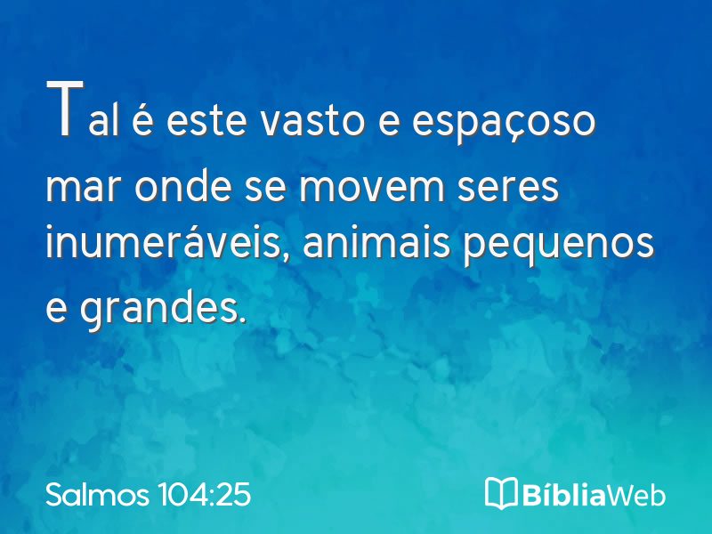 Salmos 104:25 em imagem para compartilhar