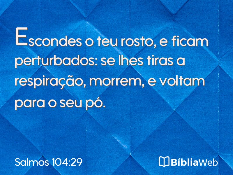 Salmos 104:29 em imagem para compartilhar