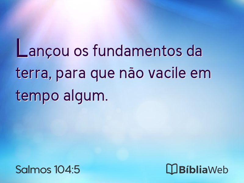 Salmos 104:5 em imagem para compartilhar