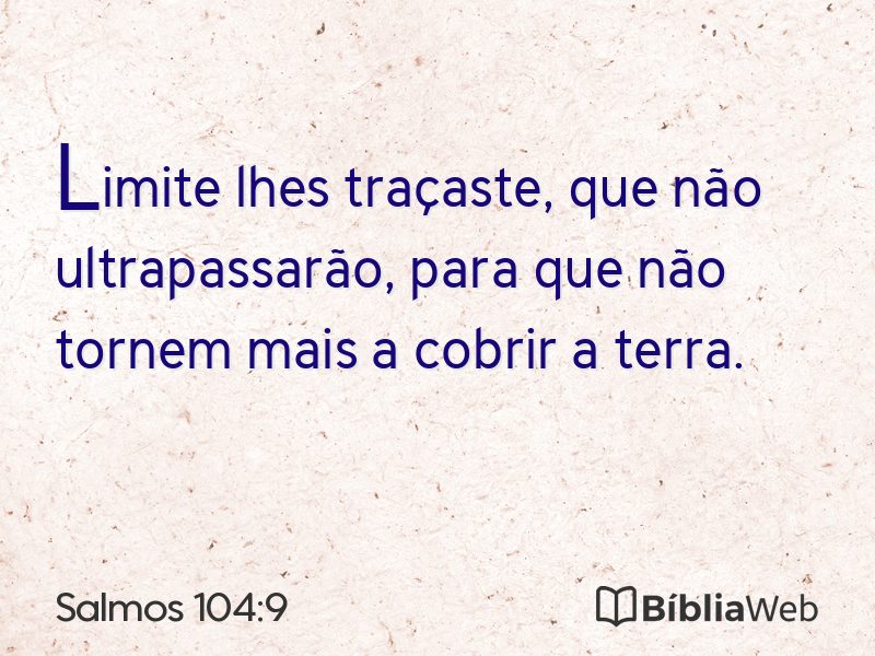 Salmos 104:9 em imagem para compartilhar