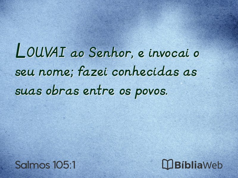 Salmos 105:1 em imagem para compartilhar