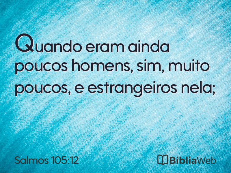 Salmos 105:12 em imagem para compartilhar