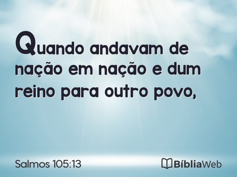 Salmos 105:13 em imagem para compartilhar