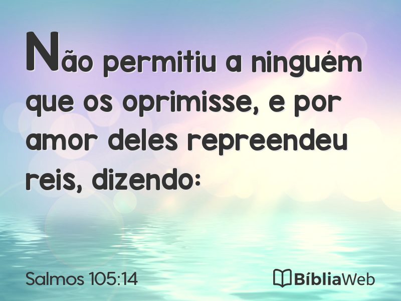 Salmos 105:14 em imagem para compartilhar