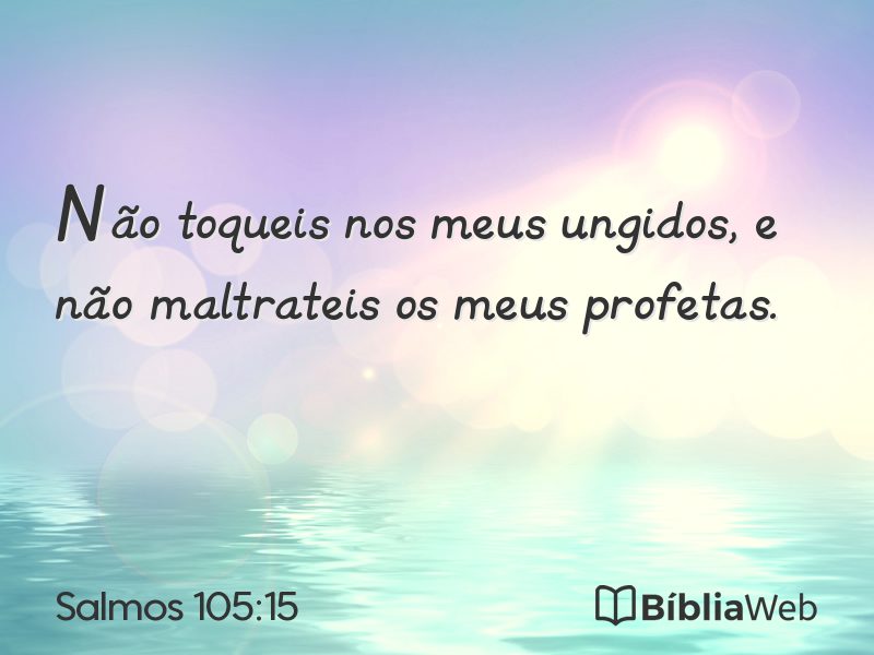 Salmos 105:15 em imagem para compartilhar
