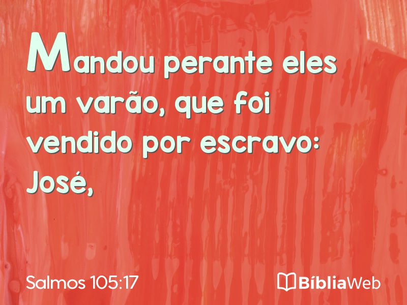 Salmos 105:17 em imagem para compartilhar