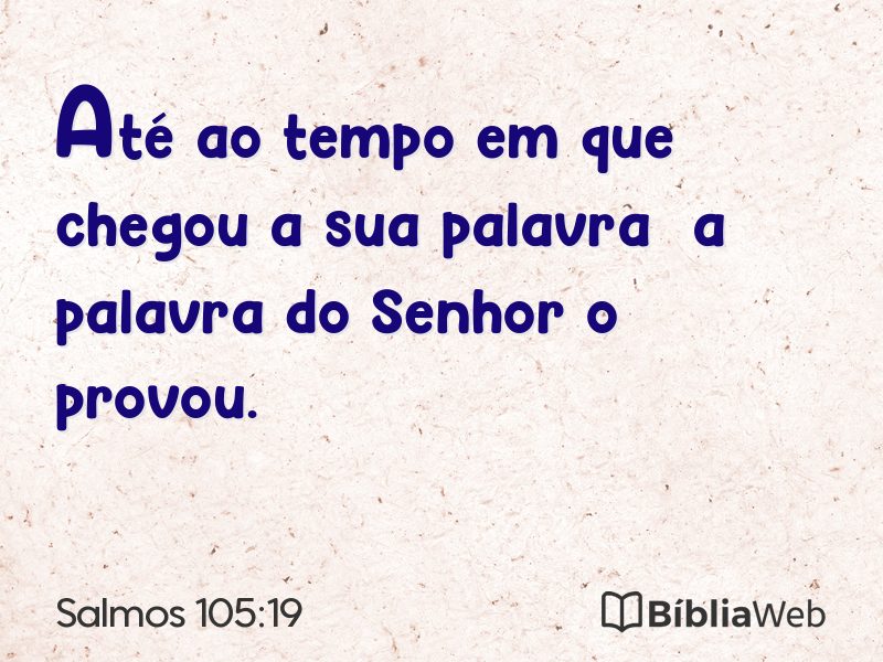 Salmos 105:19 em imagem para compartilhar