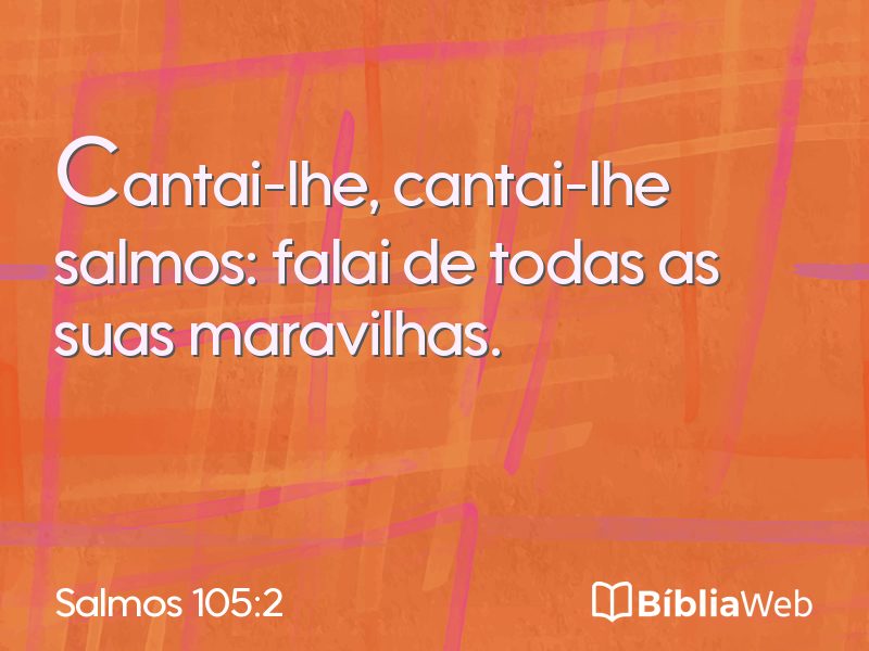 Salmos 105:2 em imagem para compartilhar