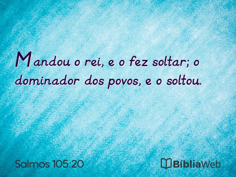 Salmos 105:20 em imagem para compartilhar