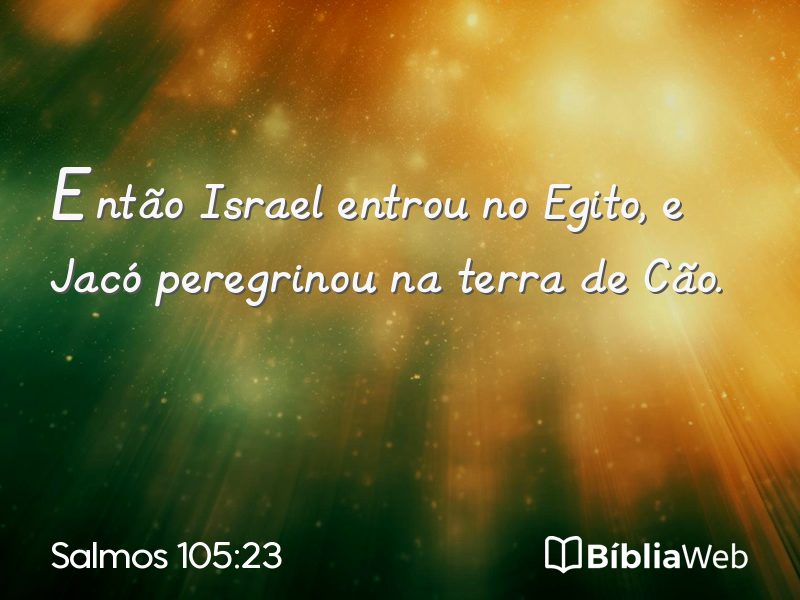 Salmos 105:23 em imagem para compartilhar