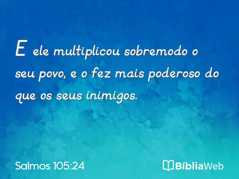 Salmos 105:24 em imagem para compartilhar