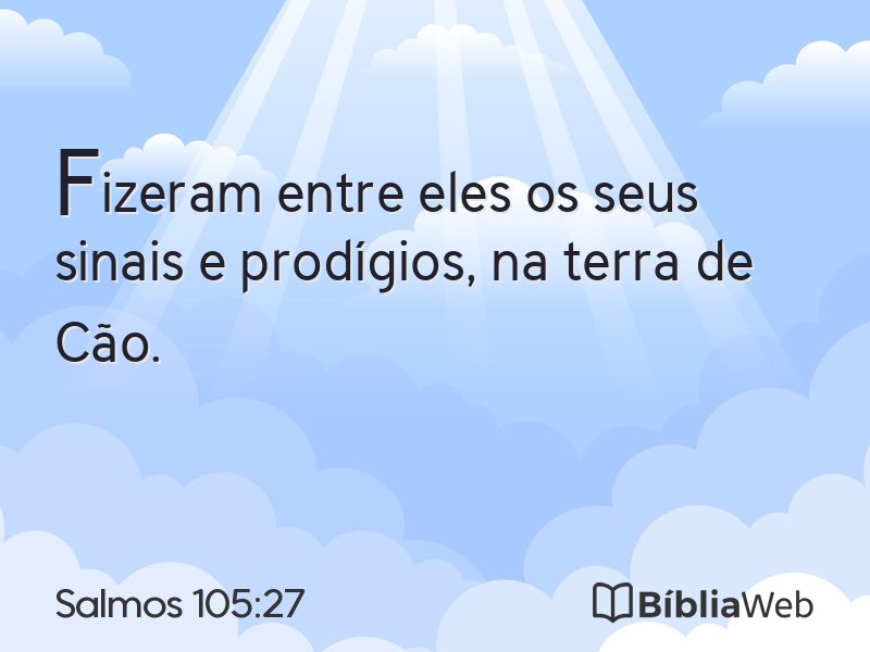 Salmos 105:27 em imagem para compartilhar