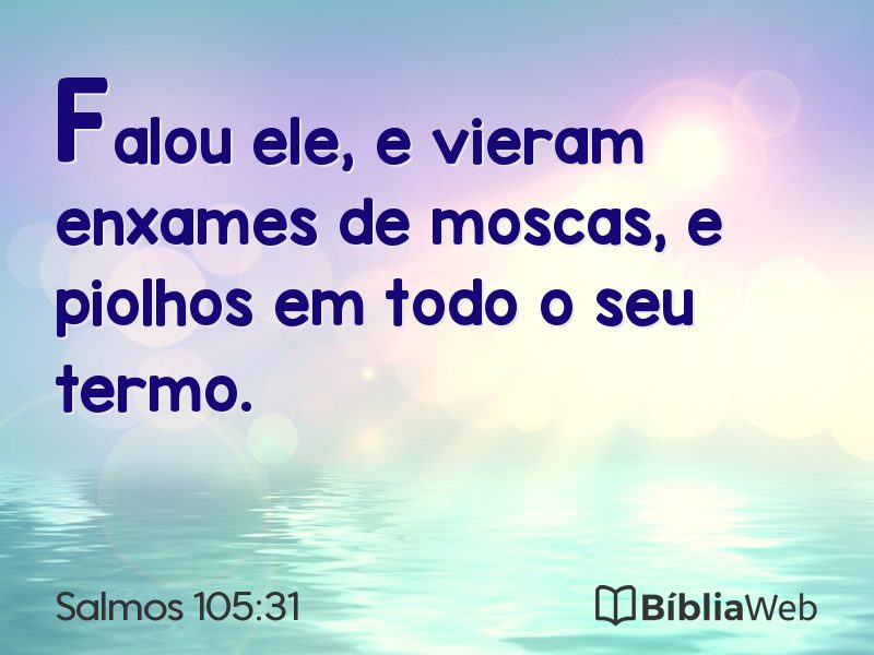 Salmos 105:31 em imagem para compartilhar