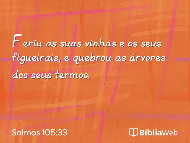 Salmos 105:33 em imagem para compartilhar