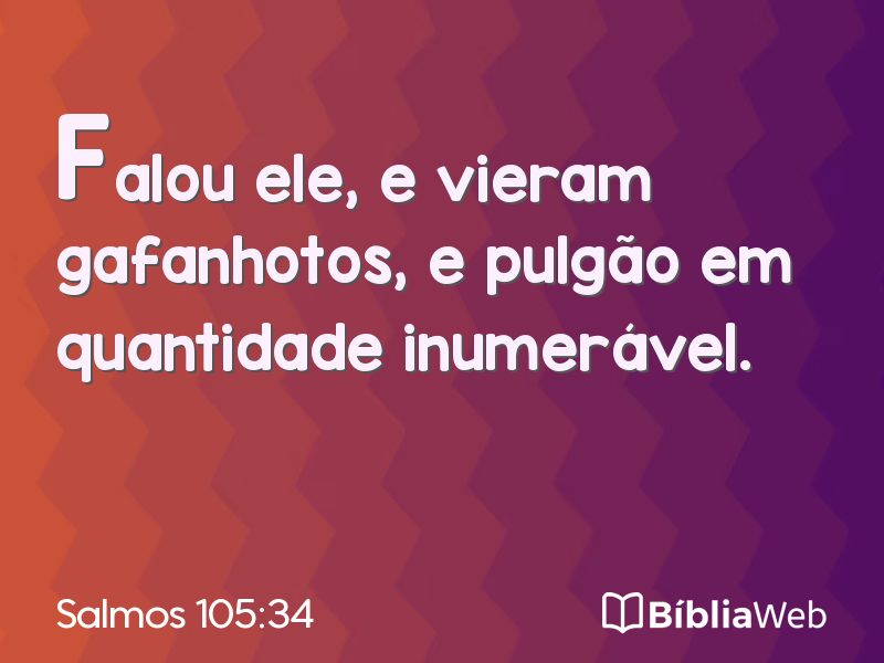 Salmos 105:34 em imagem para compartilhar