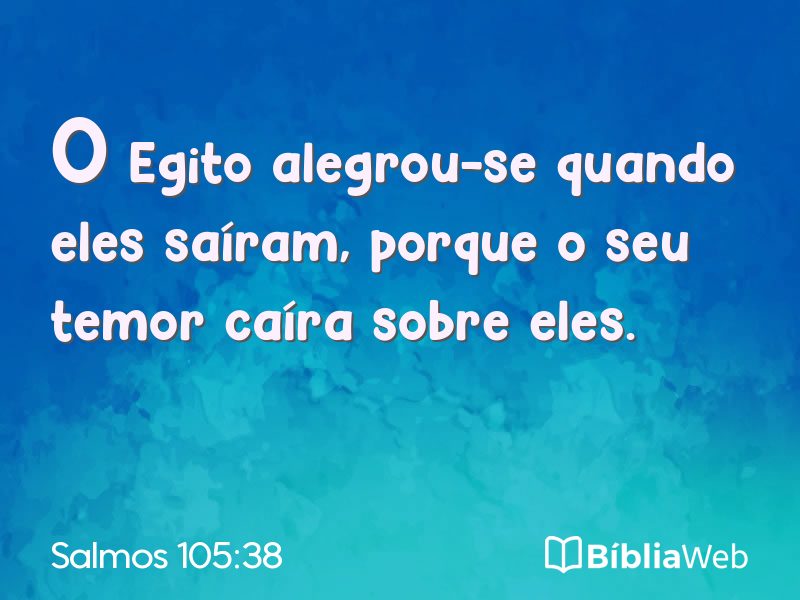 Salmos 105:38 em imagem para compartilhar