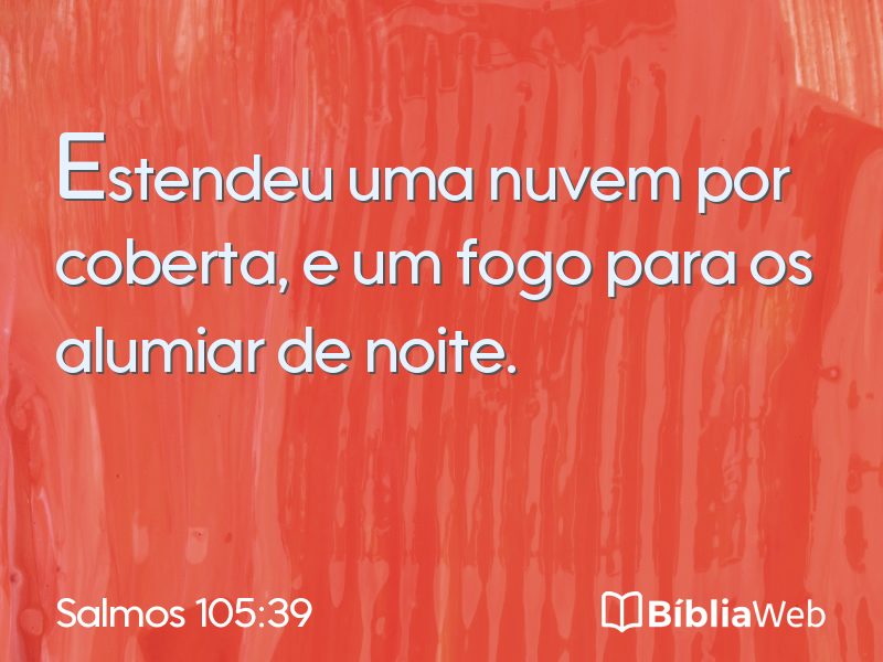 Salmos 105:39 em imagem para compartilhar