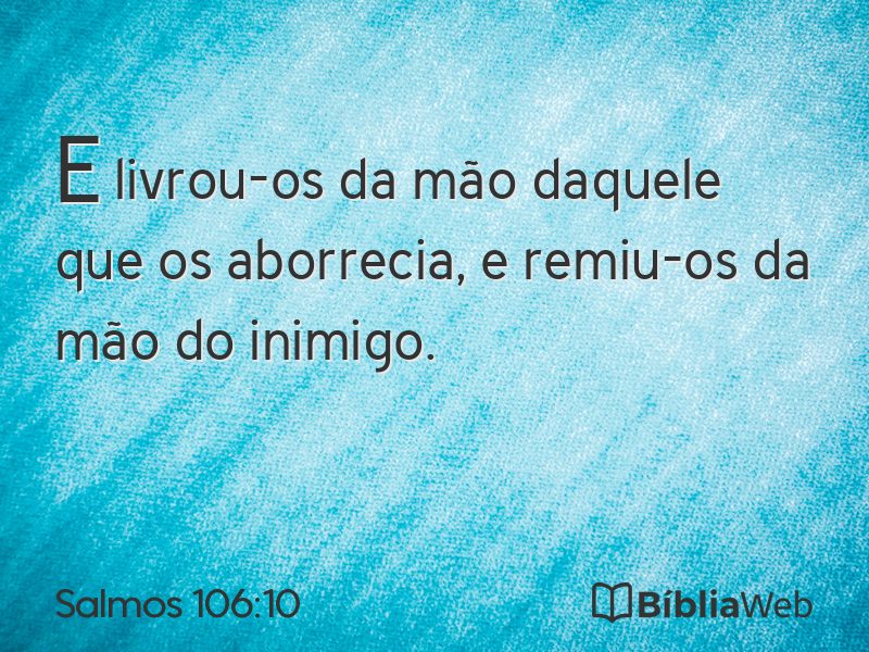 Salmos 106:10 em imagem para compartilhar