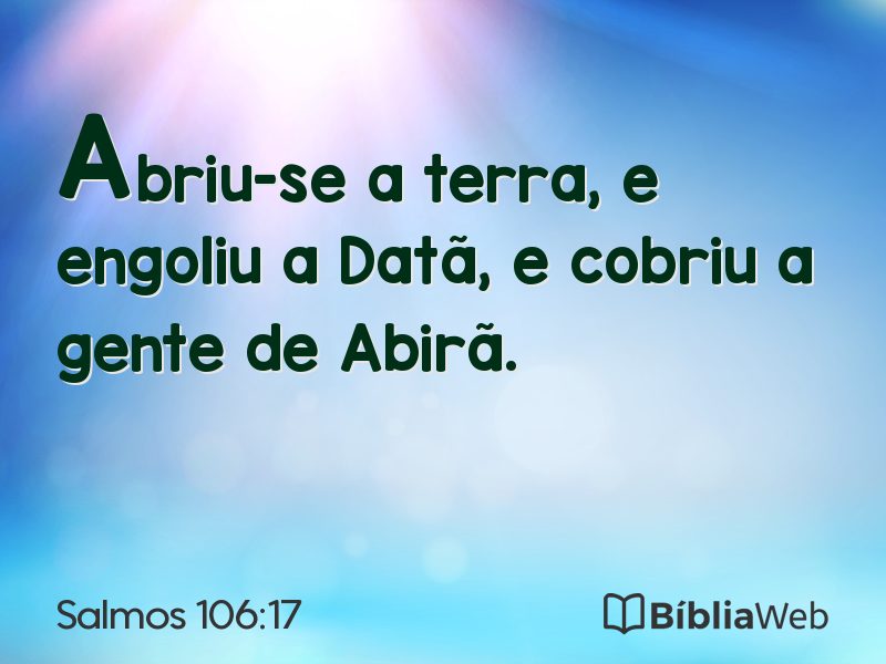 Salmos 106:17 em imagem para compartilhar