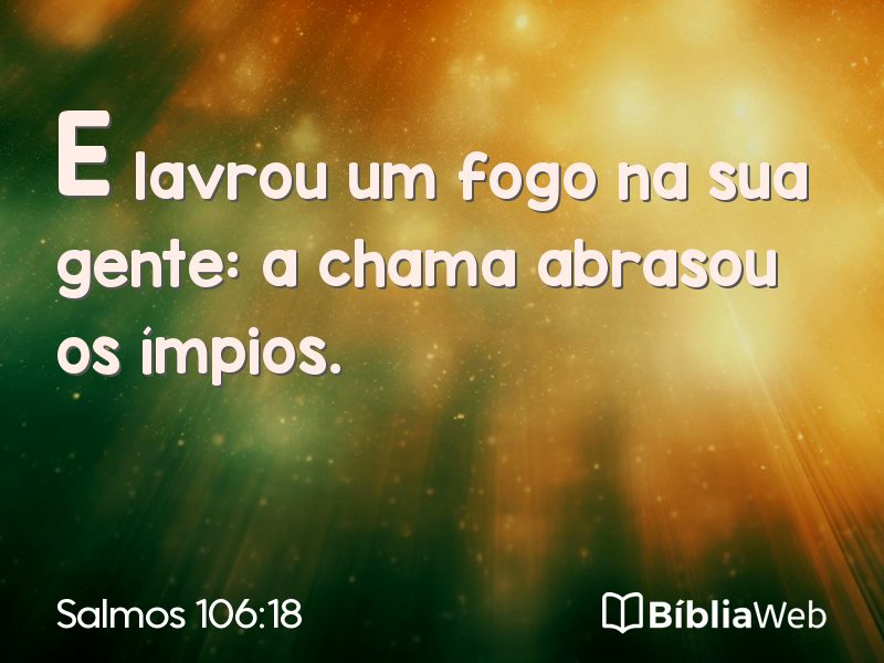 Salmos 106:18 em imagem para compartilhar