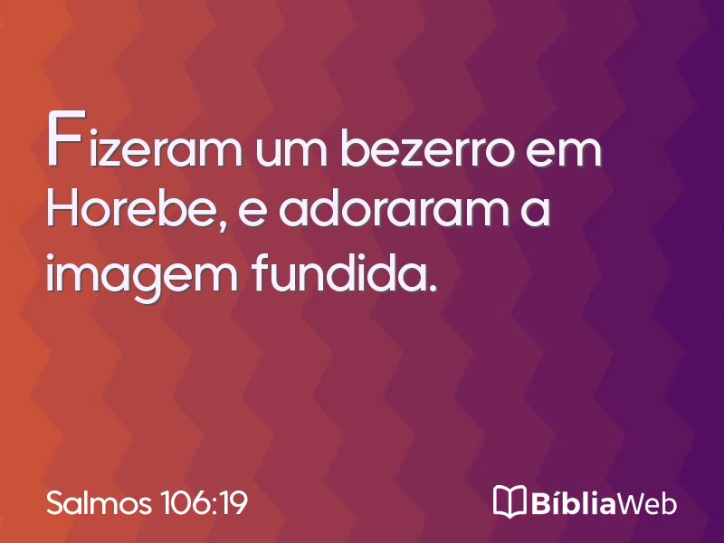 Salmos 106:19 em imagem para compartilhar