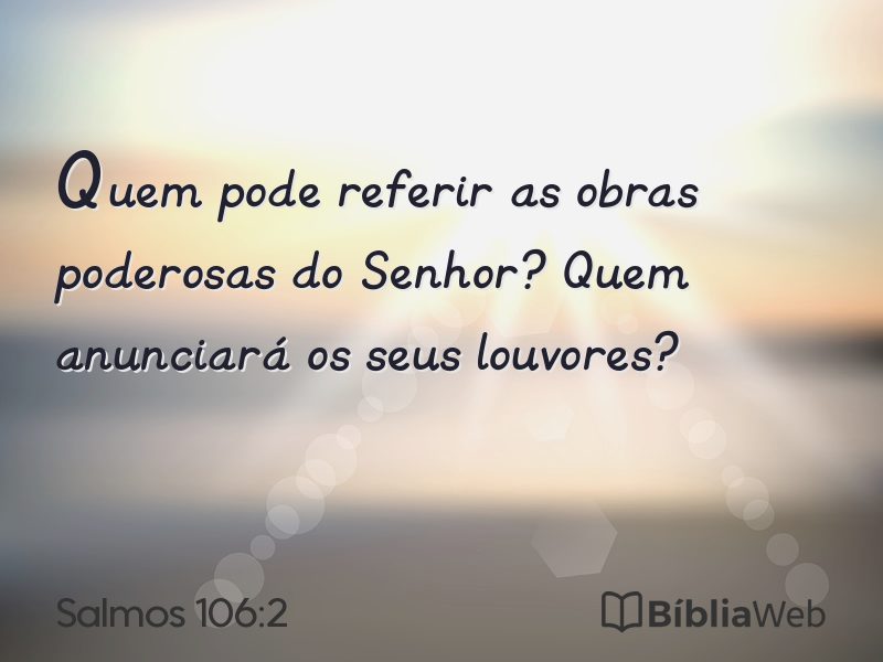Salmos 106:2 em imagem para compartilhar