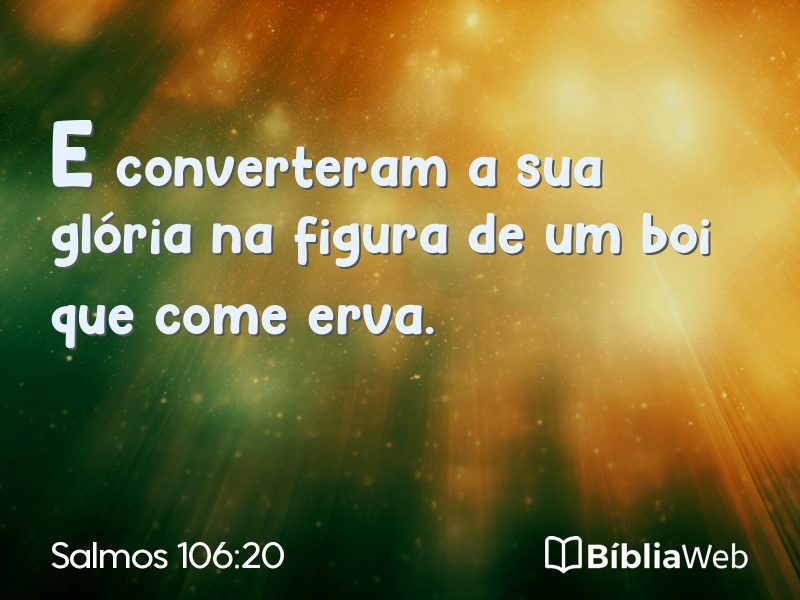 Salmos 106:20 em imagem para compartilhar