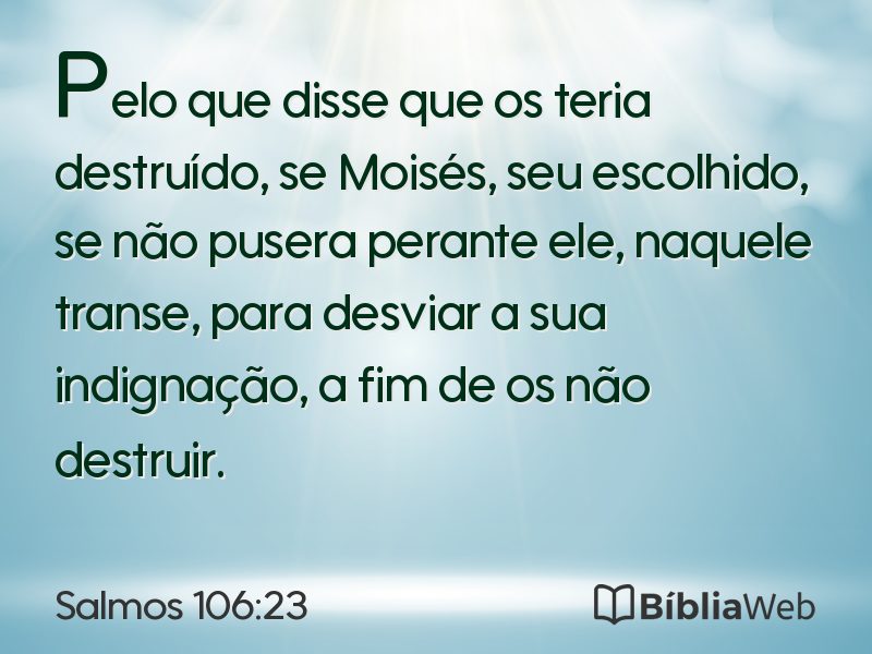 Salmos 106:23 em imagem para compartilhar