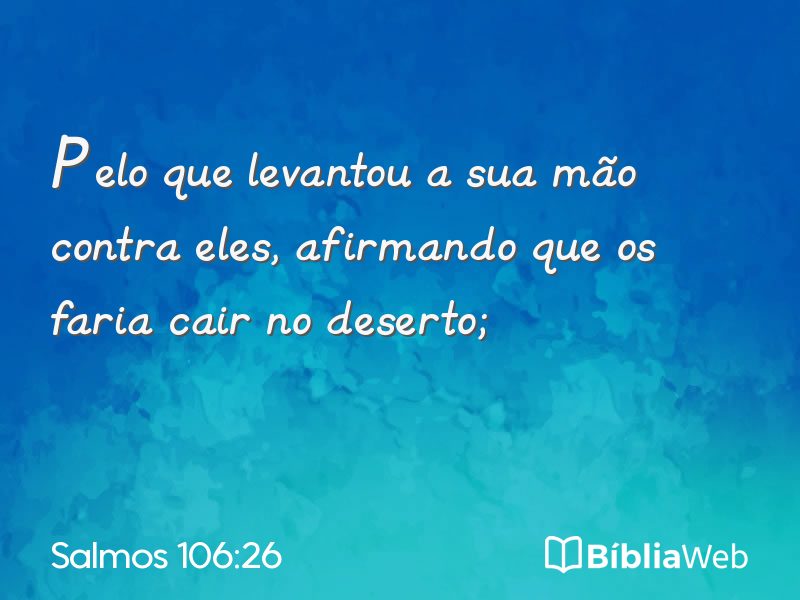 Salmos 106:26 em imagem para compartilhar