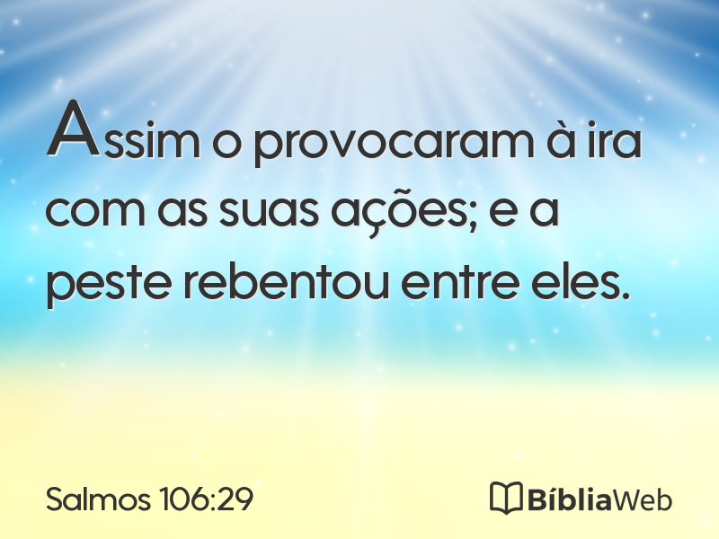 Salmos 106:29 em imagem para compartilhar
