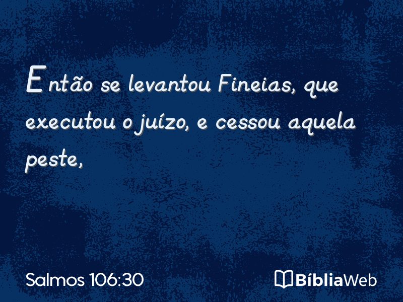 Salmos 106:30 em imagem para compartilhar